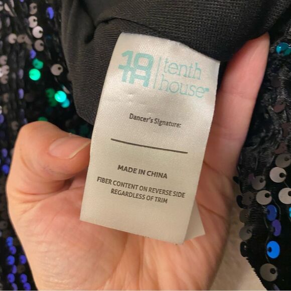 Revolution Black and Blue Sequin Dance Costume - Picture 9 of 10